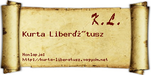 Kurta Liberátusz névjegykártya